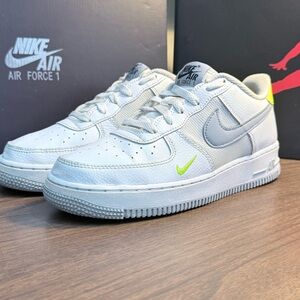 Nike Air Force 1 GS 'White Wolf Grey Volt' fn3875-101 Size 7y